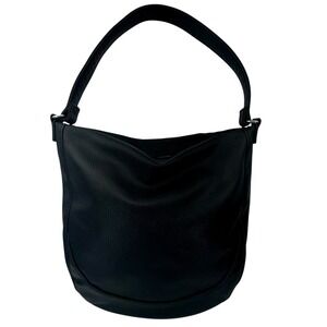 Jewell By Thirty-one Black Faux Leather Pebble Women's Medium Shoulder HandBag